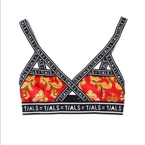 TIALS Versace 100%silk bondage bra sz 6